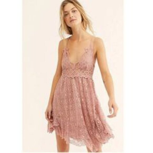 Free People Womens Adella Burnout Slip Dress Small - Picture 1 of 12